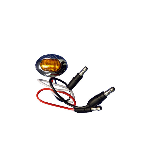 Mini Oval Button Amber LED Light