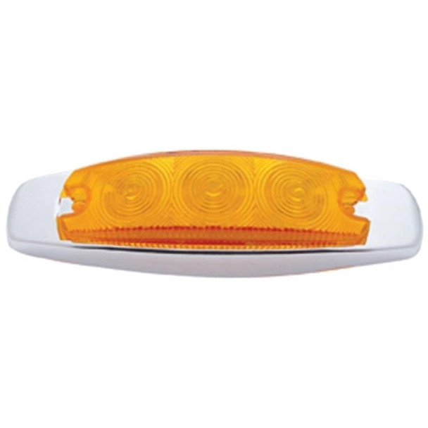 15 Diode Amber LED Marker Light W/ Chrome Bezel- Peterbilt Style