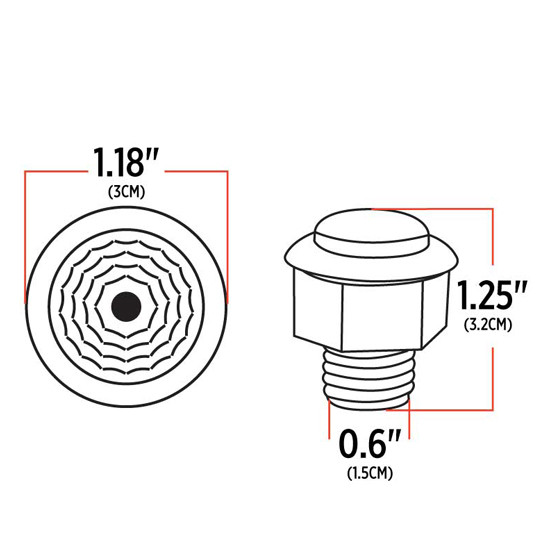 3/4 Inch?Amber?Marker?Round?Reflector?LED?Light?–?1?Diode