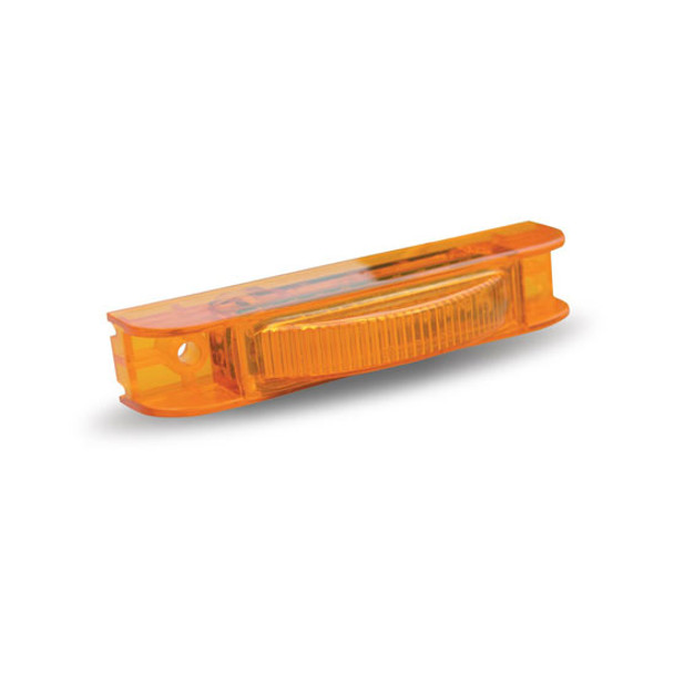 0.75 X 4 Inch Amber LED Thin Line Marker Light W/ 7 Diodes