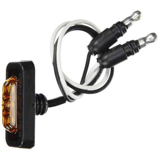 3 Diode Clearance Rectangular Marker Light W/ Yellow Amber Lens & Adhesive Mount