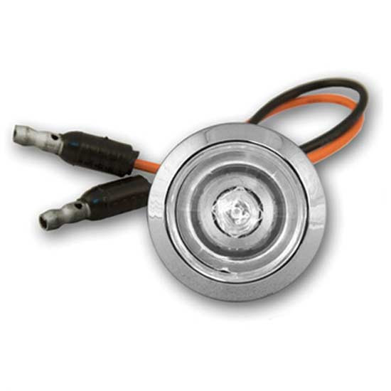 Roadworks Amber Bullseye Light W/ Clear Lens