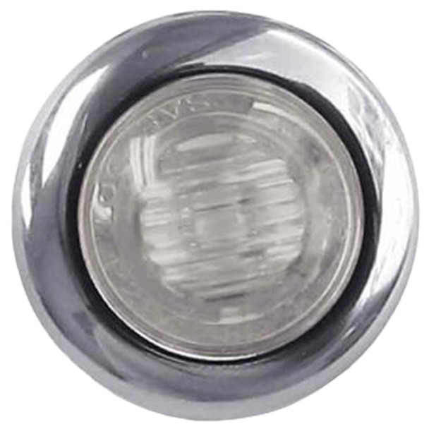 0.75 Inch Amber LED Mini Button Light W/ 3 Diodes & Clear Lens