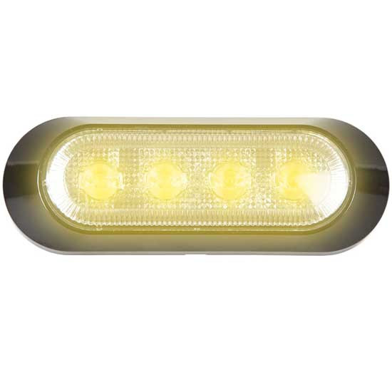 Maxxima 4 Diode Ultra Thin Profile Warning Light - Amber LED / Clear Lens