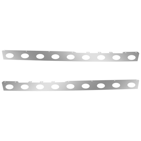 Under Bumper Light Bar W/ 18 M3 Light Holes For Peterbilt 386