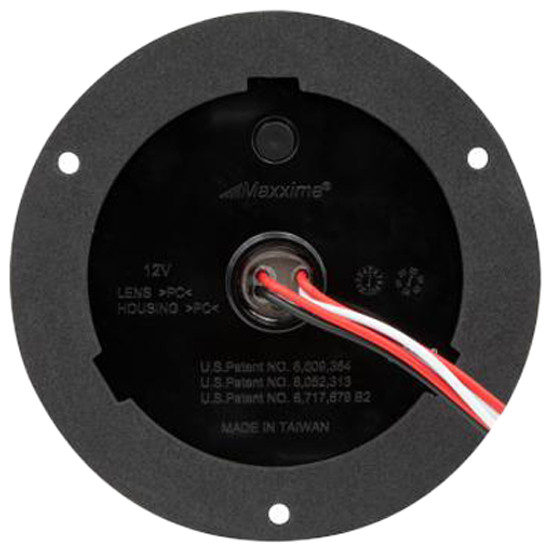 Maxxima Ultra Thin Round Red Stop, Turn & Tail Light & White Back-Up LED Light