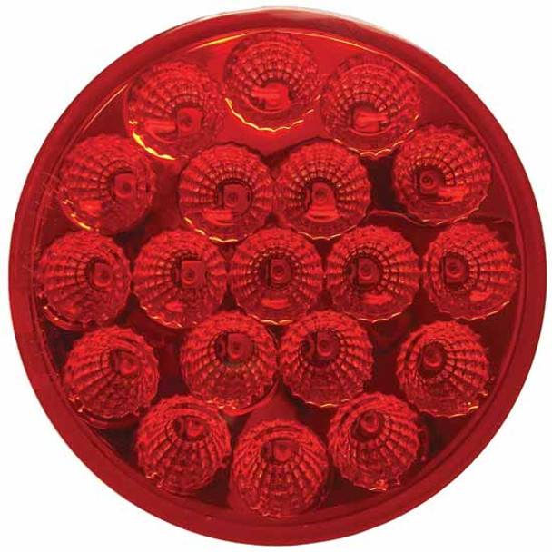 4.3 Inch Round 19 Diode Red LED Stop, Tail, Turn Light W/ Reflectors