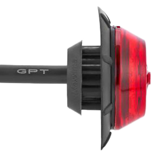 Maxxima 1.25 Inch Round 6 Diode Red LED Mini Bulkhead Dual Function Low Profile Light