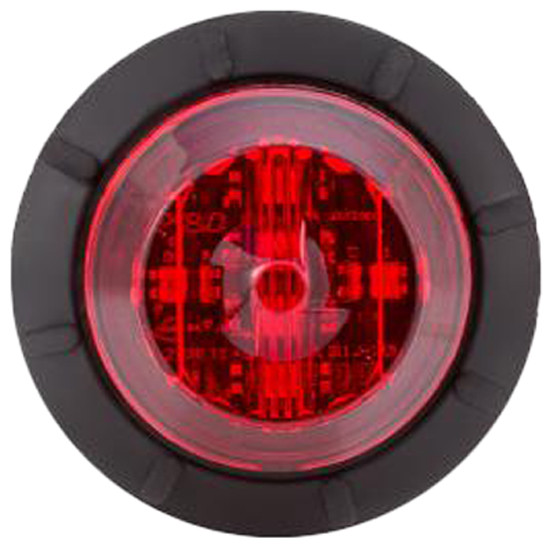 Maxxima 1.25 Inch Round 6 Diode Red LED Mini Bulkhead Dual Function Low Profile Light