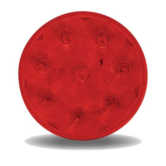 4 Inch Round Red Stop, Turn & Tail LED Light W/ Superseal Adapter