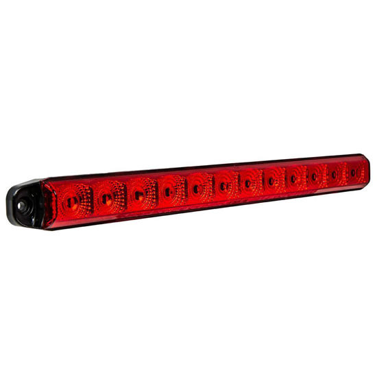 Smart Dynamic 4-In-1 Sequential Red LED ID Light Bar W/ Red Lens