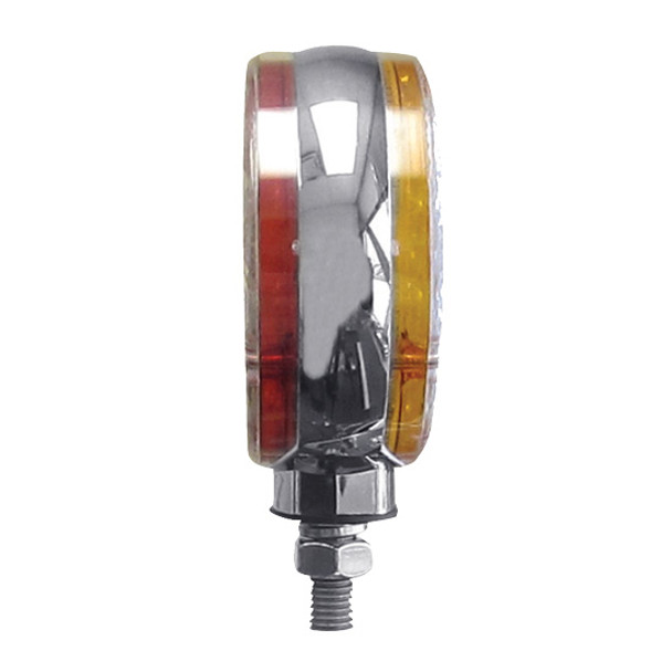 21 Diode Round Fleet Style Red & Amber LED Combination Light