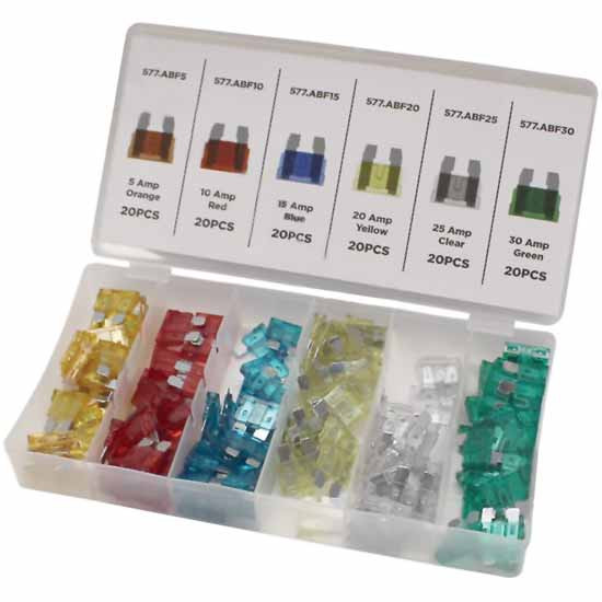 ATO Blade Fuse Assortment Kit With Plastic Case - 120 Piece