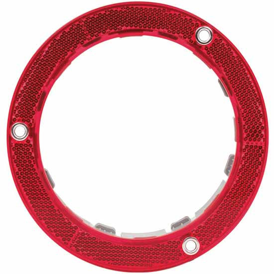 Red Reflective Plastic Flange Mount Bezel For 4 Inch Round Lights
