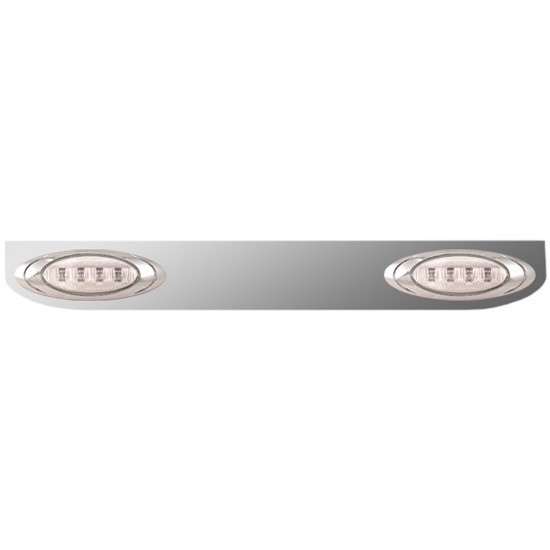 Stainless Steel Light Bracket W/ 2 P1 Amber/Clear LEDs