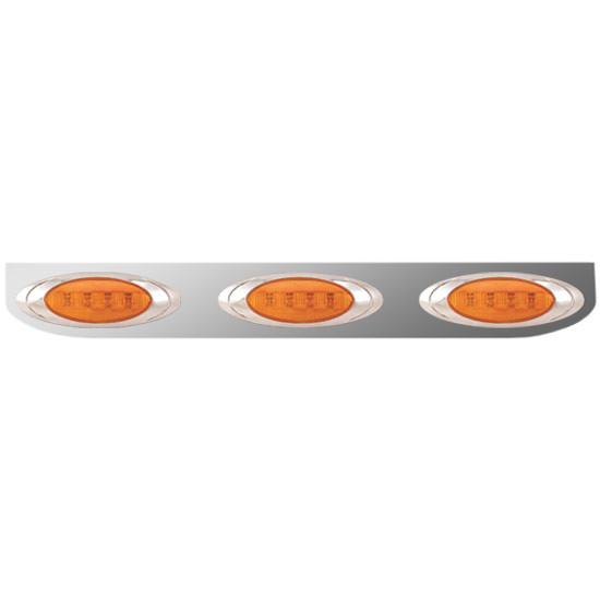 Stainless Steel Light Bracket W/ 3 P1 Amber/Amber LEDs