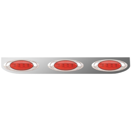 Stainless Steel Light Bracket W/ 3 P1 Red/Red LEDs