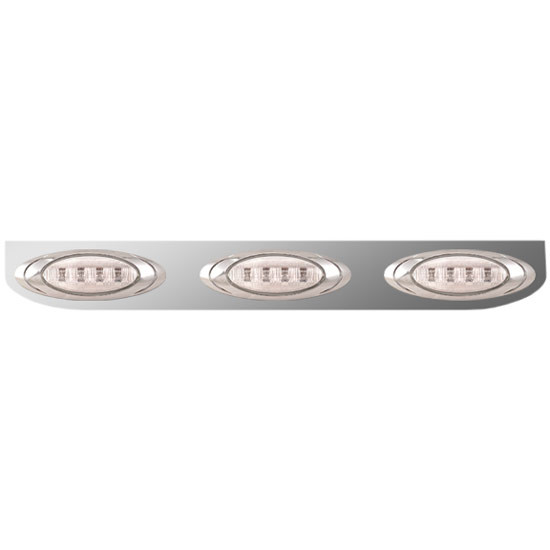 Stainless Steel Light Bracket W/ 3 P1 Red/Clear LEDs