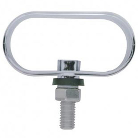 Chrome Double Face Oval Light Housing, Single Stud