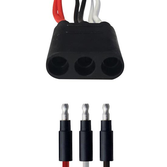 Triple Female Bullet 150 Plug Wire Harness W/ 6 Inch Lead - 74 Foot