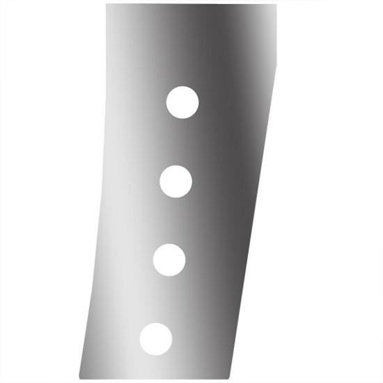 Stainless Steel Cowl Panels W/ 8 - 2 Inch Round Light Holes For Peterbilt 389 2018-Current