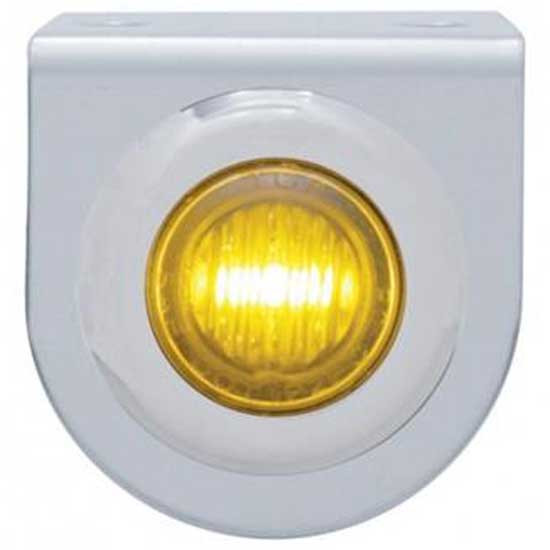 Stainless Light Bracket W/3 LED Mini Light - Amber LED/ Amber Lens