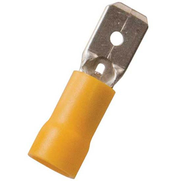 12-10 AWG Yellow Vinyl Push On Female Disconnect, .250 Tab - 15 Pack 12-10 AWG Yellow Vinyl Push On Female Disconnect, .250 Tab - 15 Pack