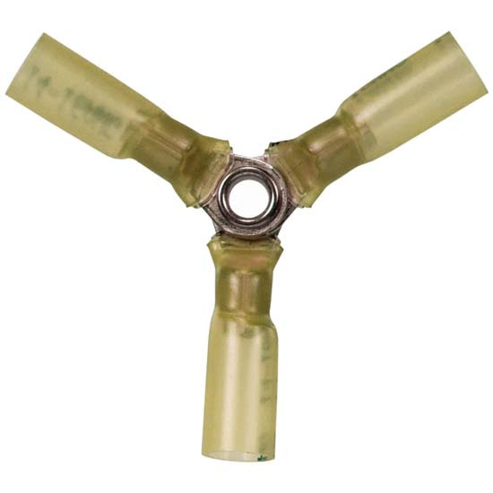 12-10 AWG Yellow 3-Way Crimp Seal Heat Shrink Connector - 5 PCS