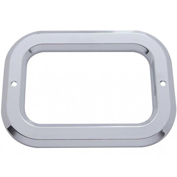 Chrome Rectangular Light Bezel W/O Visor Chrome Rectangular Light Bezel W/O Visor