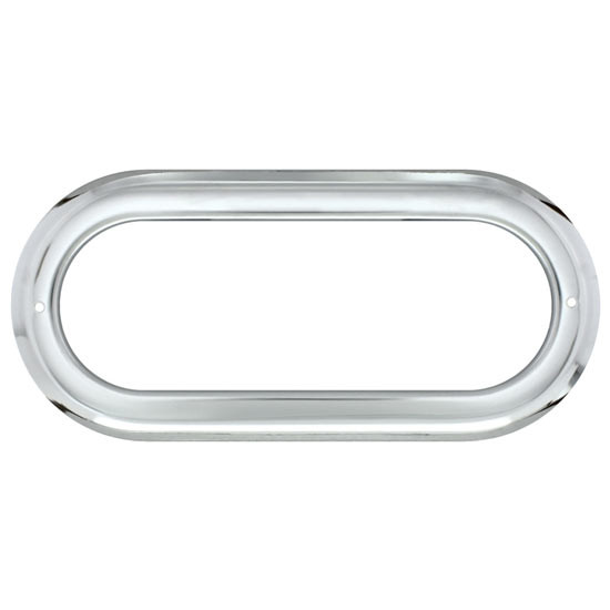 Stainless Steel Oval Light Bezel W/O Visor