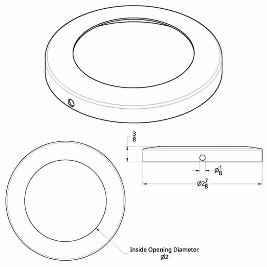 Stainless Steel 2 Inch Round Light Bezel