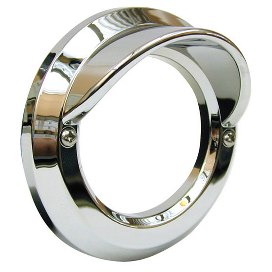 2 Inch Round Chrome Plastic Light Bezel W/ Visor