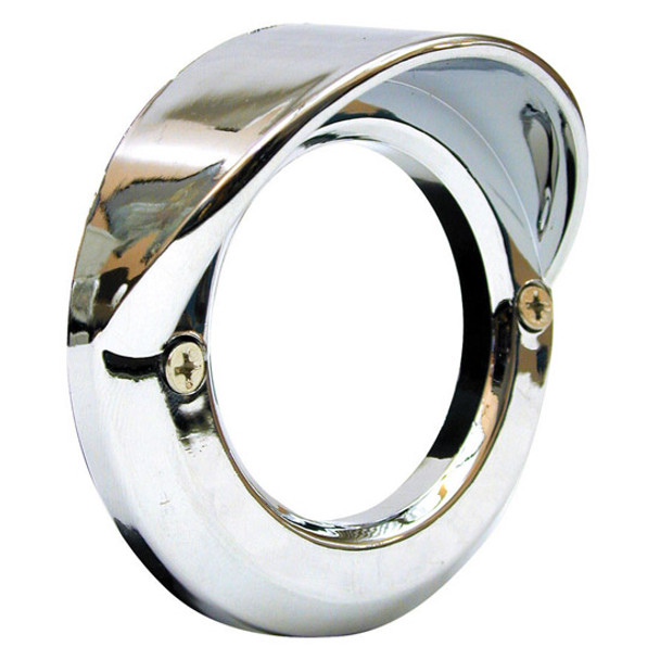 2.5 Inch Chrome Plastic Bezel W/ Visor 2.5 Inch Chrome Plastic Bezel W/ Visor