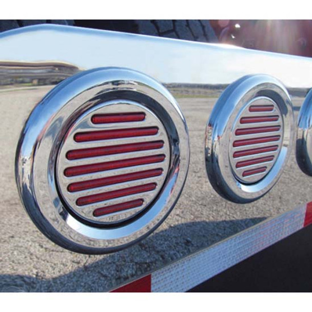 4 Inch Chrome Plastic Bezel - Twist On 4 Inch Chrome Plastic Bezel - Twist On