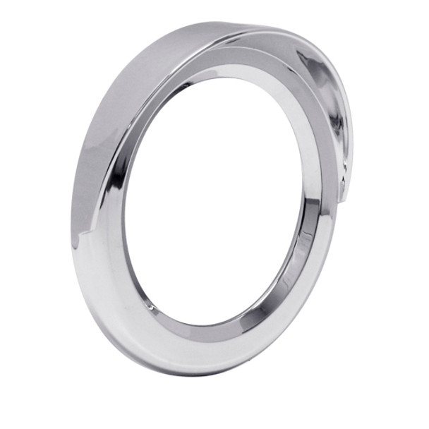 4 Inch Chrome Plastic Bezel W/ Visor - Twist On 4 Inch Chrome Plastic Bezel W/ Visor - Twist On