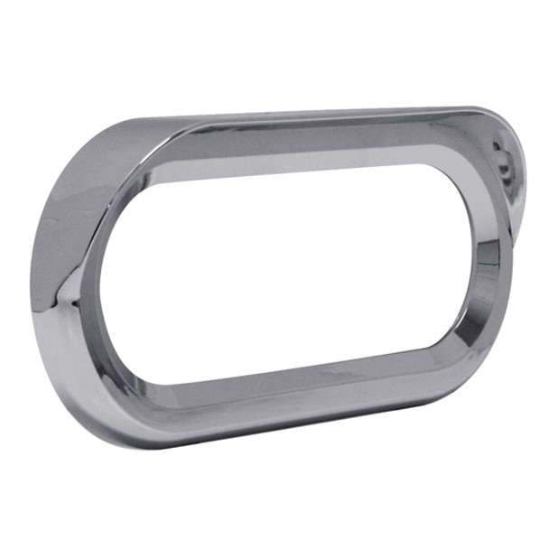 4 Inch Chrome Oval Bezel W/ Visor - Snap On 4 Inch Chrome Oval Bezel W/ Visor - Snap On