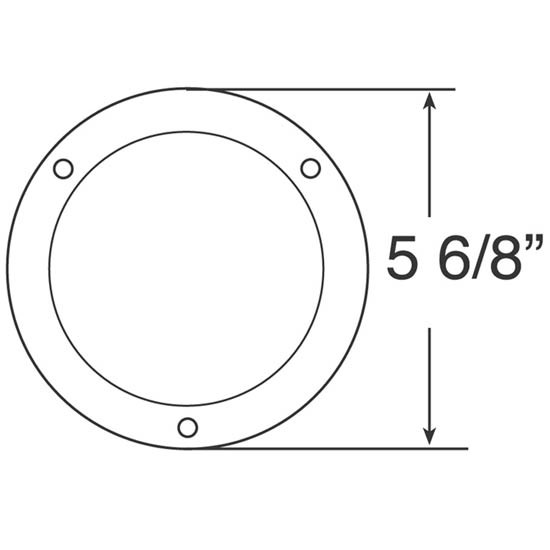 Stainless Steel Round Bezel-Security Ring For 4 Inch Flange Mounted Lights
