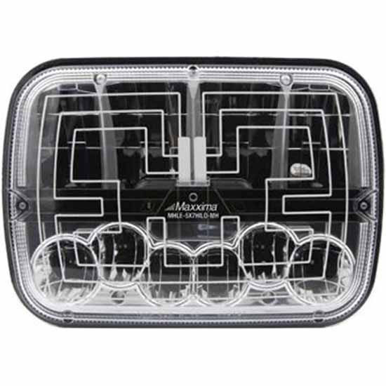 5 X 7 Inch High/Low Beam 12 Diode LED Headlight With MaxxHeat Heated Lens, By Maxxima