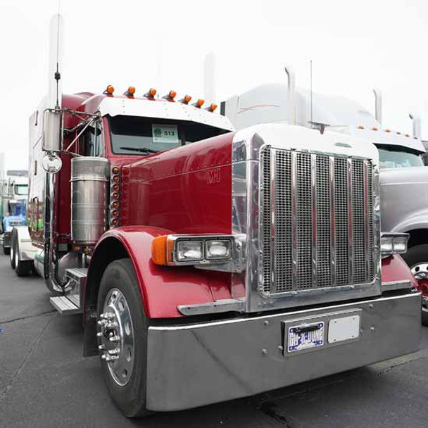 Peterbilt, Kenworth, Freightliner, Western Star Chrome Dual Rectangular Headlight Bezel W/ Visor Peterbilt, Kenworth, Freightliner, Western Star Chrome Dual Rectangular Headlight Bezel W/ Visor