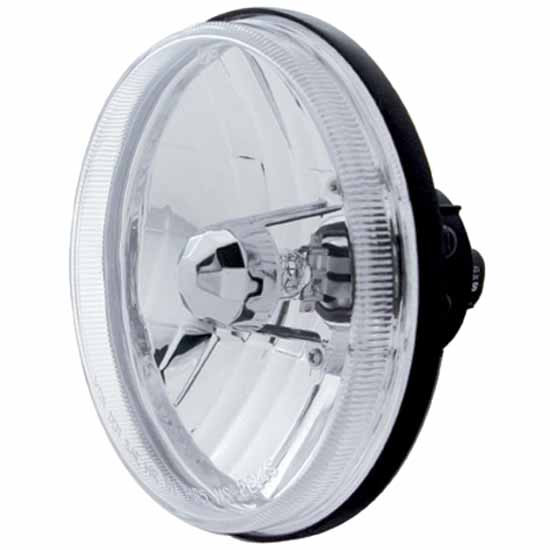 Peterbilt, Kenworth, Freightliner, GMC 5-3/4 Inch Round Crystal Headlight & Halogen Bulb