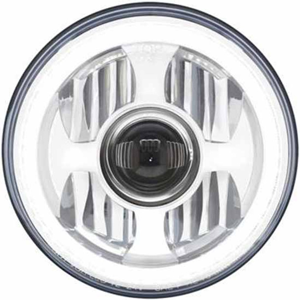 7 Inch Round LED Projection Headlight With Dual Function Halo Ring