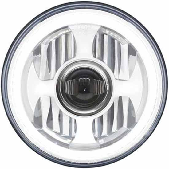 7 Inch Round LED Projection Headlight With Dual Function Halo Ring