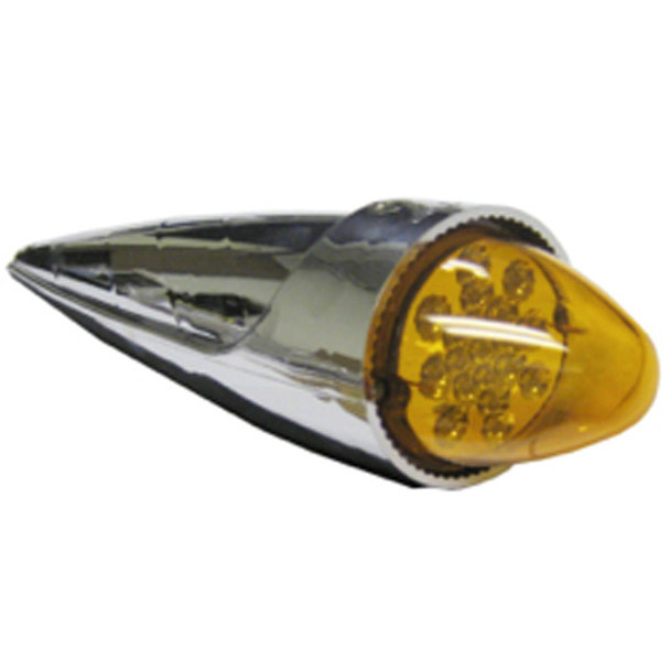 Chrome 19 Diode Cab Marker Light - Amber LED / Amber Lens