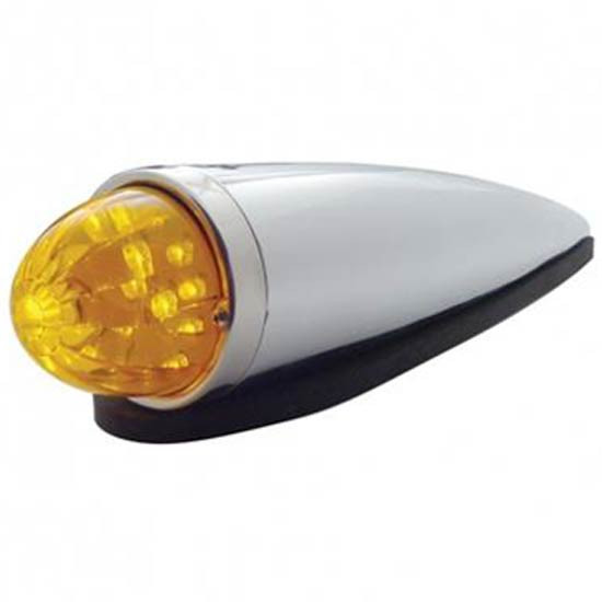 Amber 12 LED Watermelon Cab Light W/ Chrome Housing