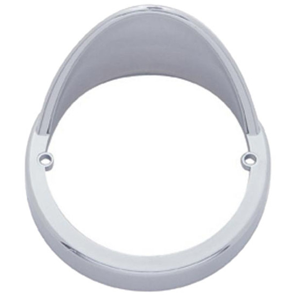Chrome Cab Roof Light Bezel W/ Horizontal Visor Chrome Cab Roof Light Bezel W/ Horizontal Visor