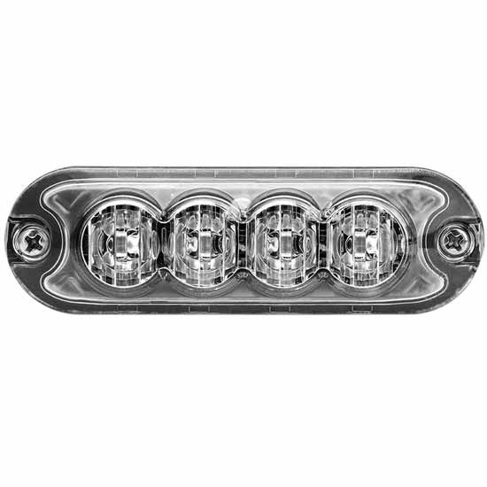 Slim Surface Mount Amber Strobe Light W/ 36 Flashing Patterns