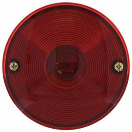 Round Stud Mount Stop, Turn & Tail Light W/ License Light - Red