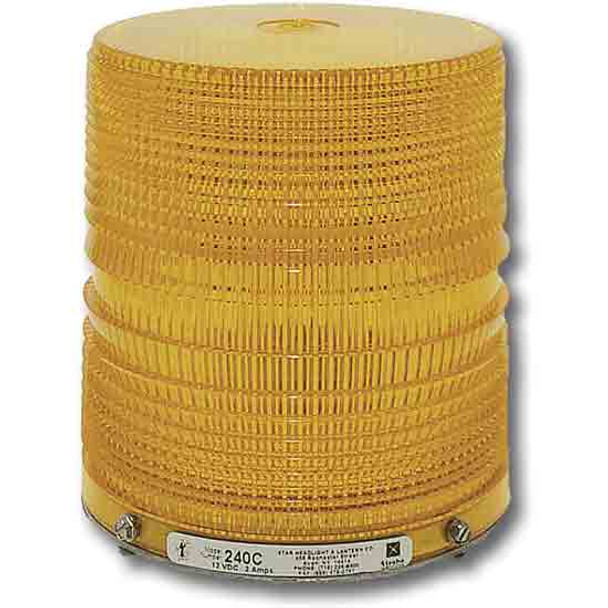 5.5 X 6 Inch Strobe Light Double Flash Flange Base - Amber 5.5 X 6 Inch Strobe Light Double Flash Flange Base - Amber