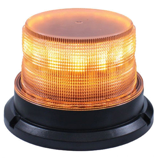 12 High Power Diode Beacon Light W/ 5 Built-In Flash Patterns - Amber LED / Clear Lens