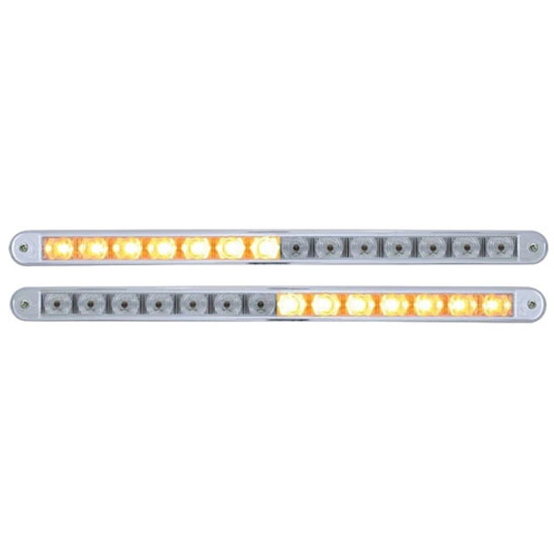 12 Inch Amber LED Auxiliary Warning Light Bar W/ 14 Diodes & Clear Lens 12 Inch Amber LED Auxiliary Warning Light Bar W/ 14 Diodes & Clear Lens